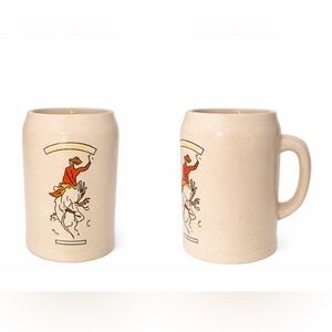 Vintage GERZ Beer Stein Mug – W. Germany – Shape Stampede Cowboy – 0.5L